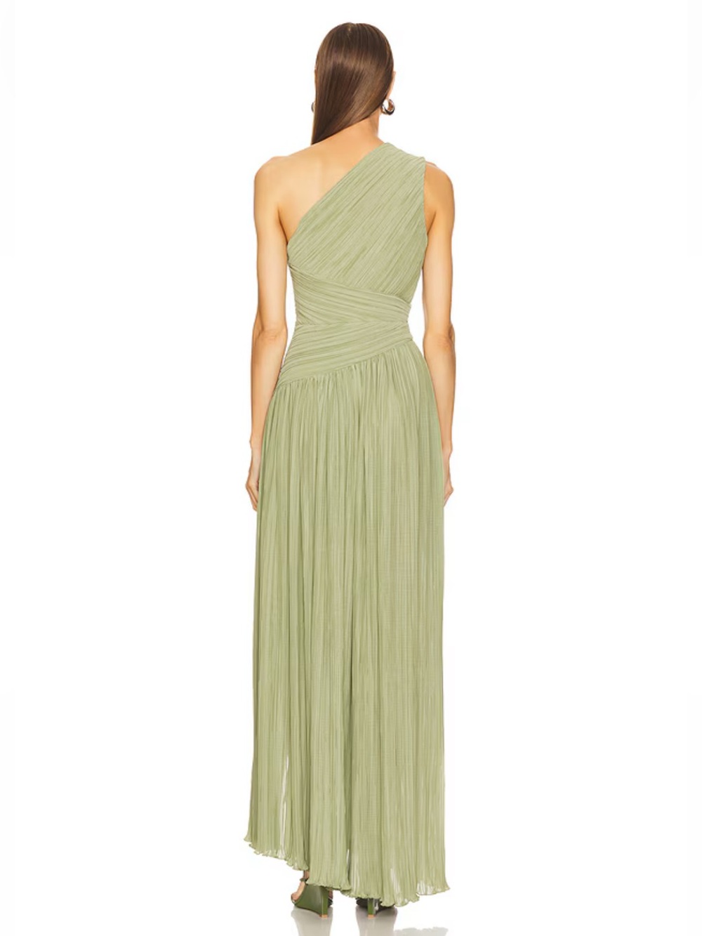 NWOT! Michael Costello x REVOLVE Sloane Gown in Sage - Picture 3 of 5